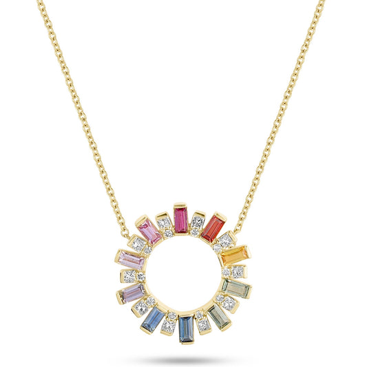 Multicolor Sapphire & Diamond Luz Pendant