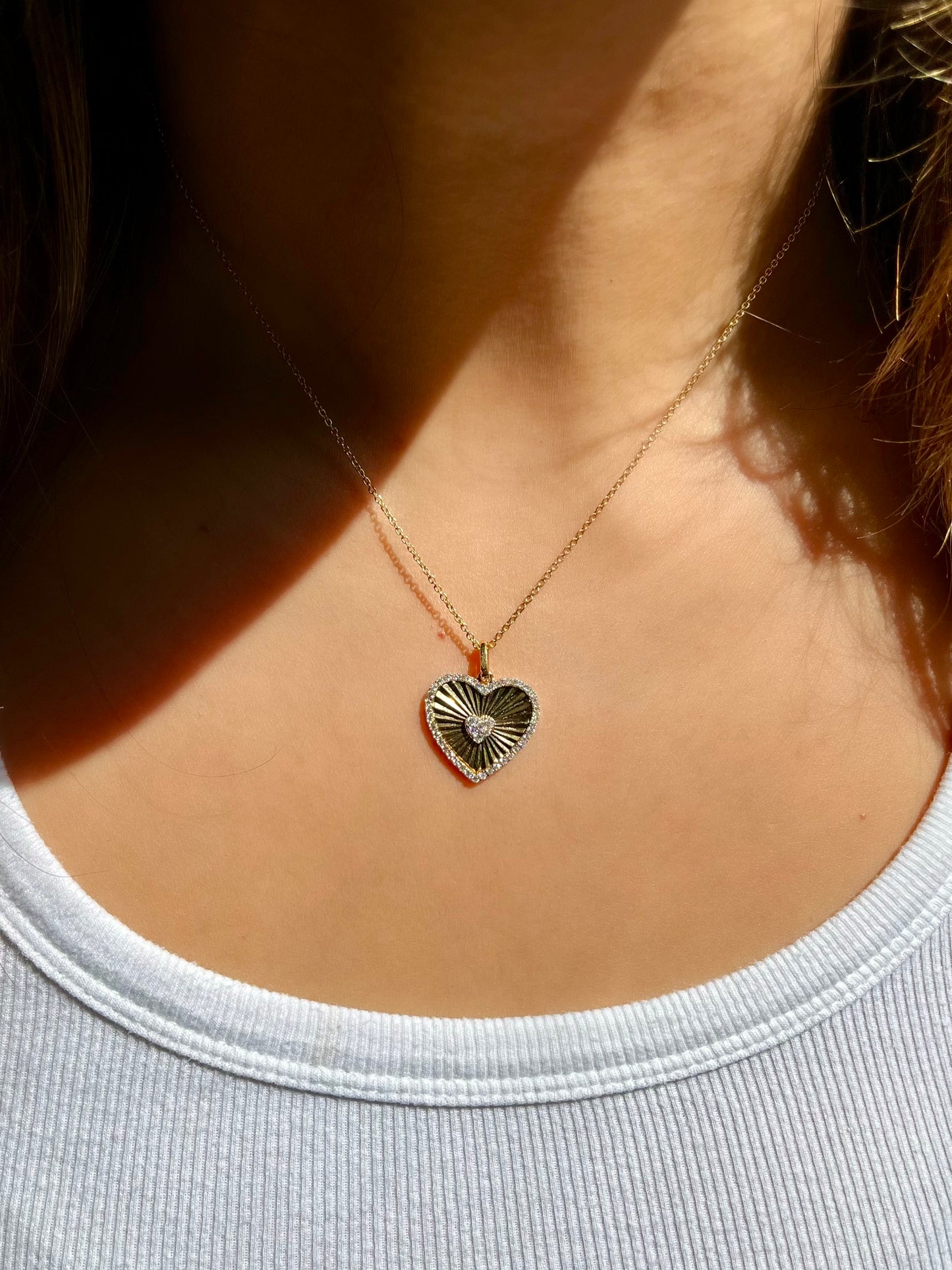 Ra Heart Diamond Pendant