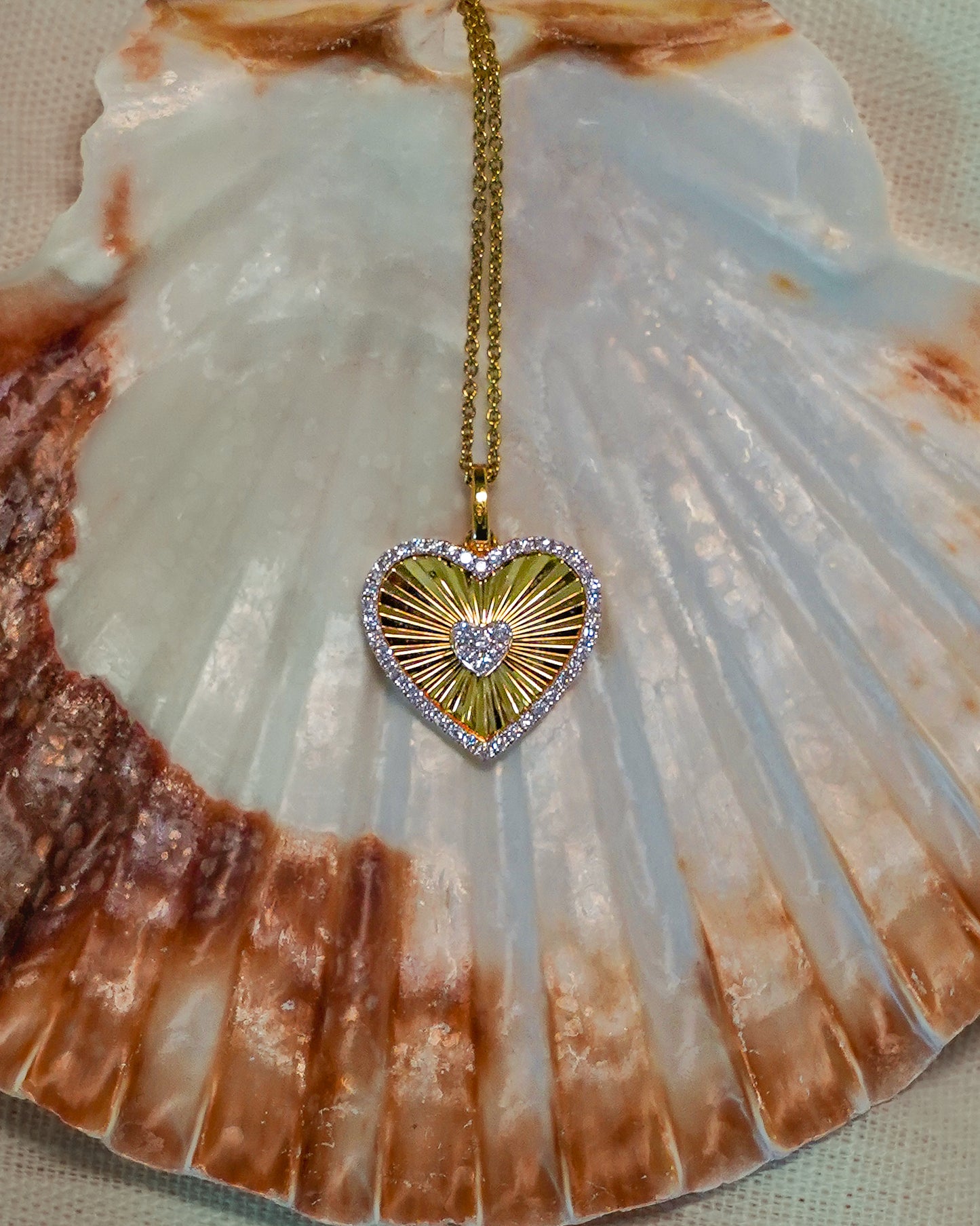 Ra Heart Diamond Pendant