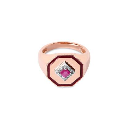 Octagon Signet Ring