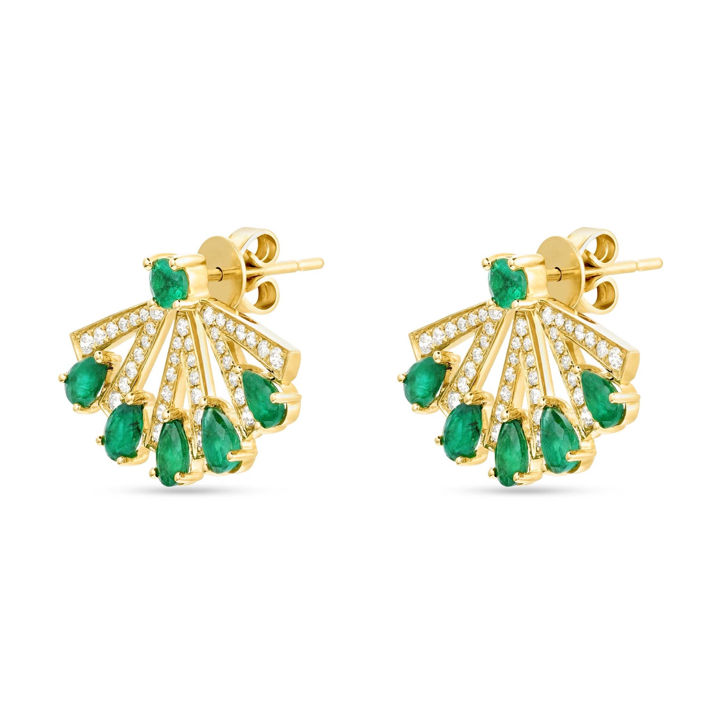 Quetzal Emerald & Diamond Earrings