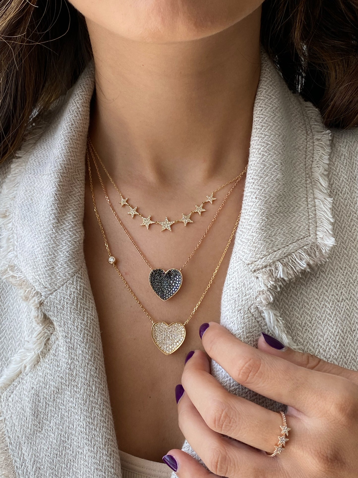 Pave Heart Necklace