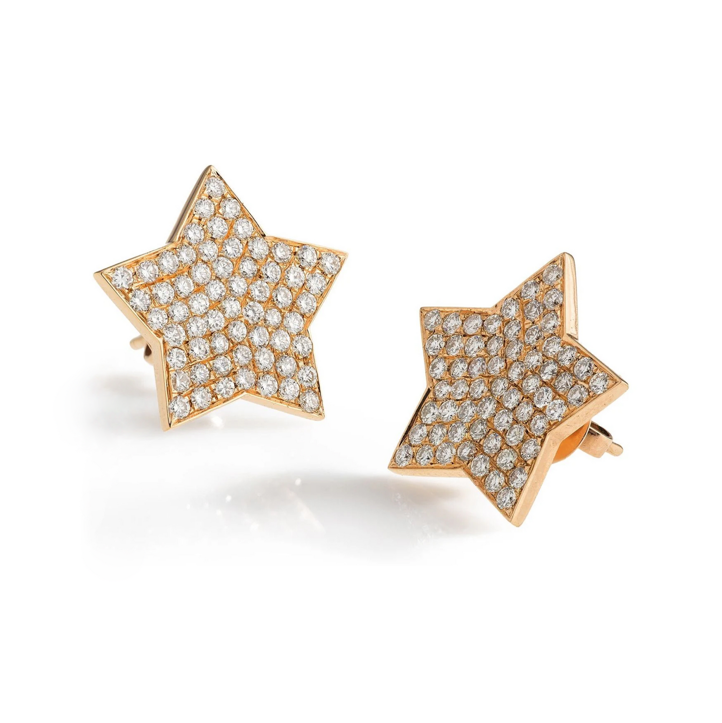 Pave Diamond Star Earrings