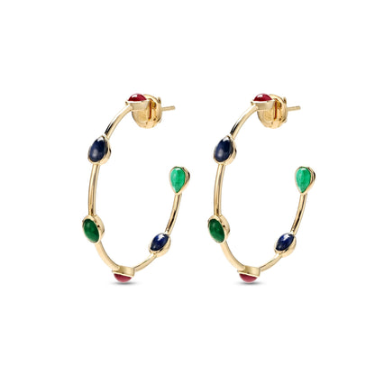 Cabochon Devi Hoops