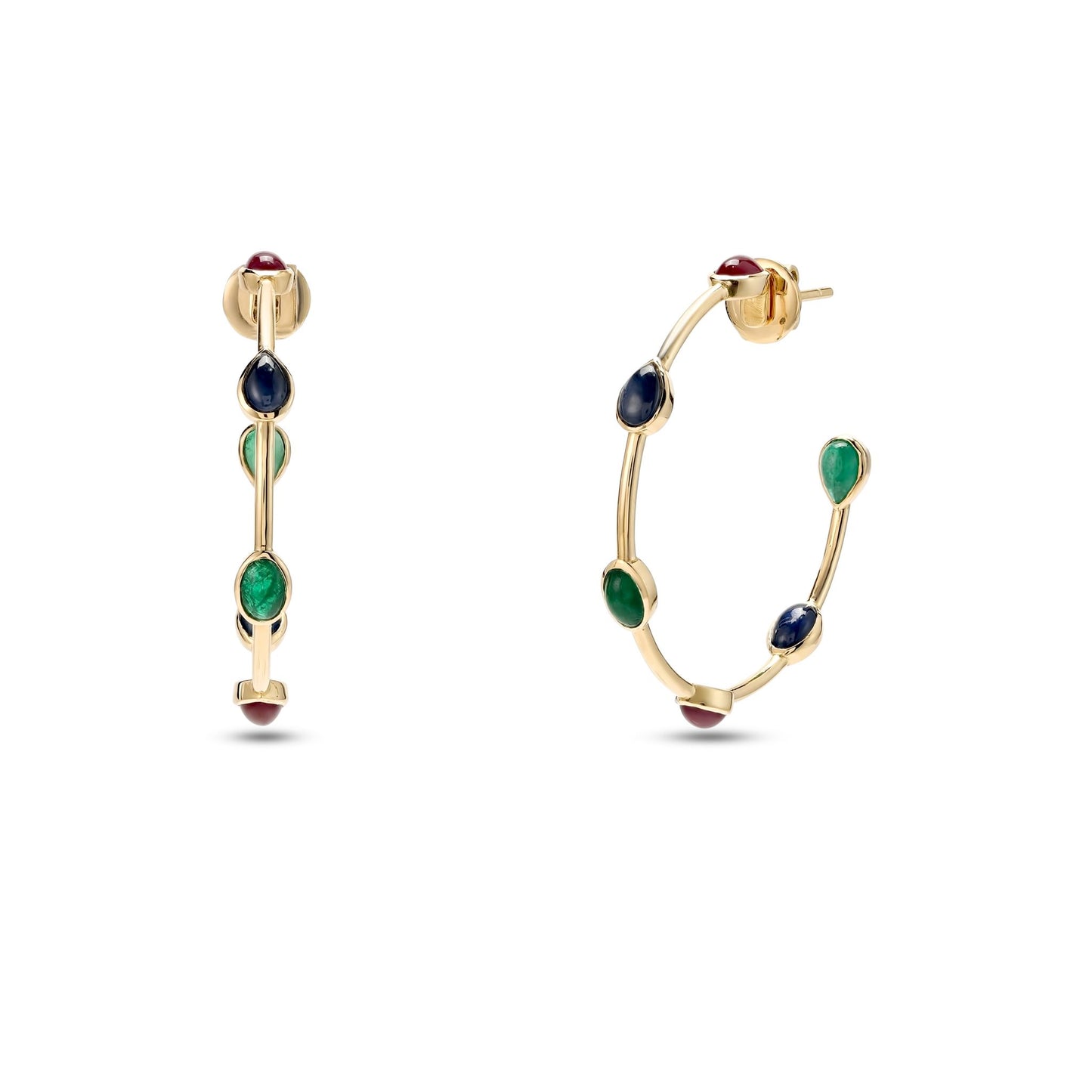 Cabochon Devi Hoops