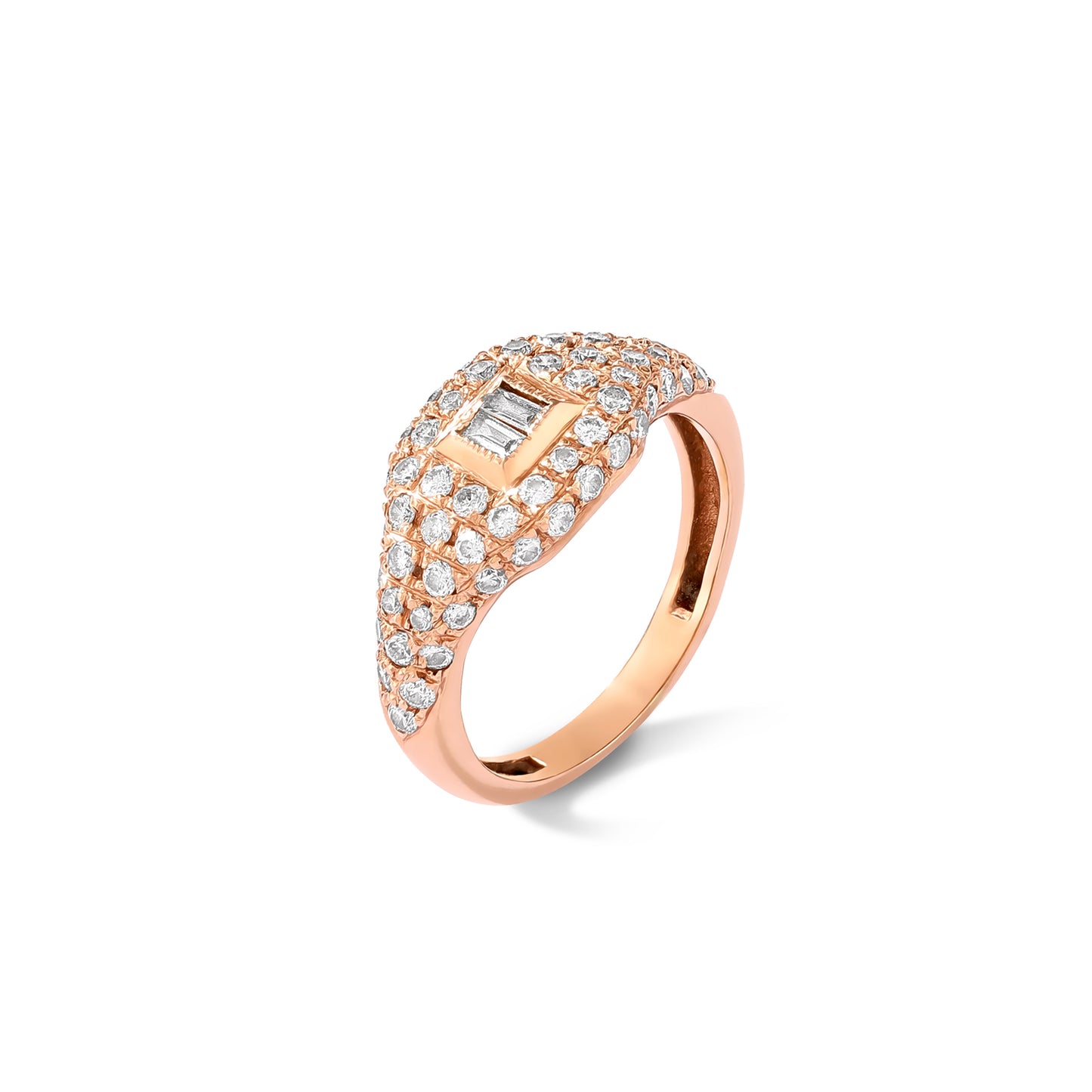 Gatsby Diamond Signet Ring