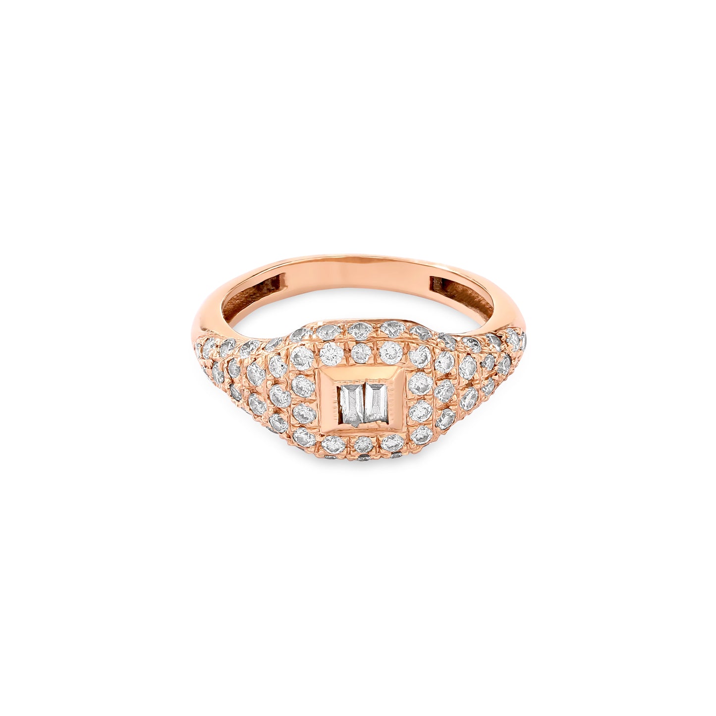 Gatsby Diamond Signet Ring